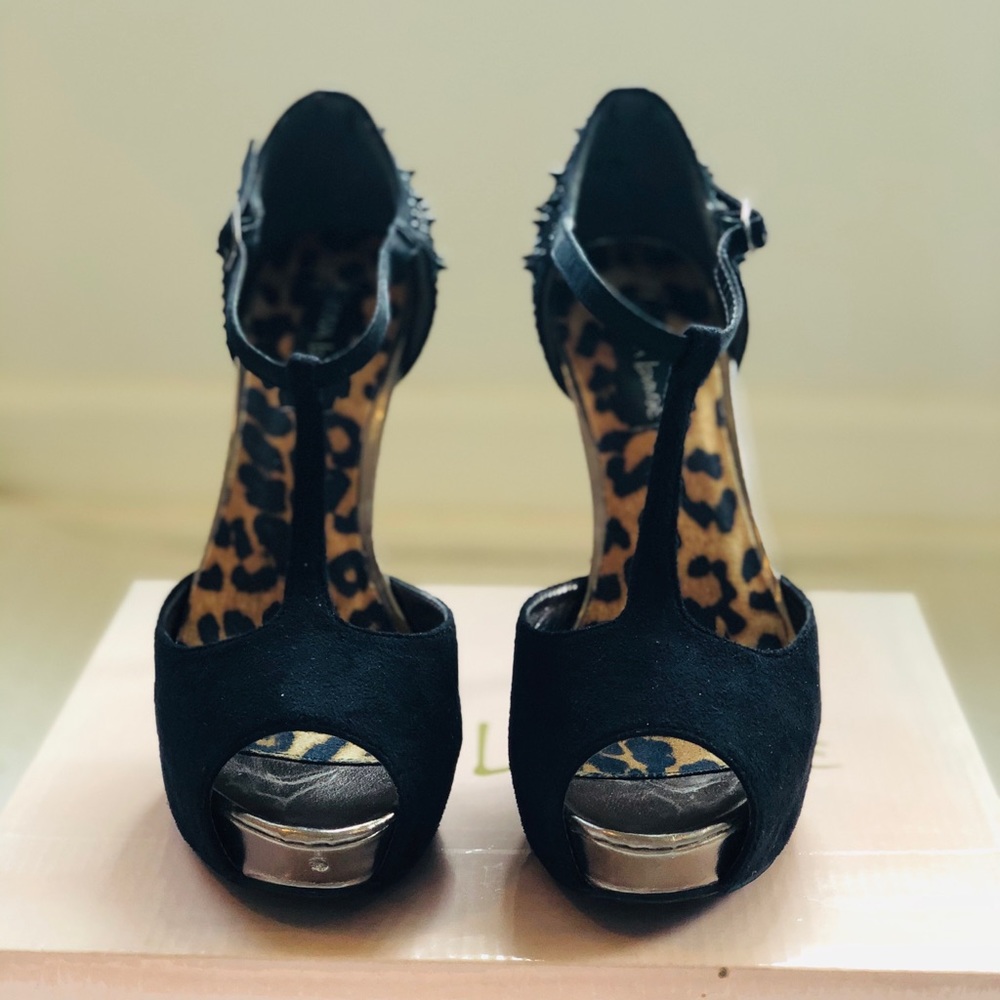 Spike Back T-Strap Heels - Picture 2 of 6